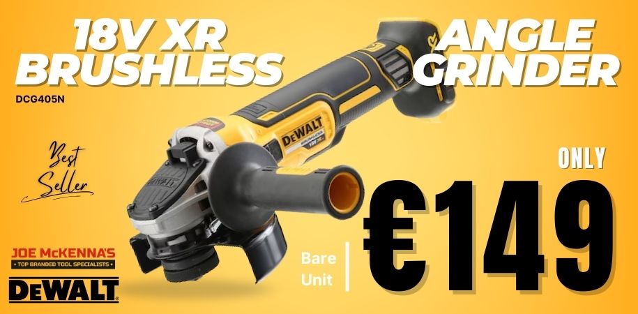 Dewalt, Angle Grinder, 18v Brushless, Power Tool, Cordless tool, JoeMckenna, Hardware ,Limerick, Ireland